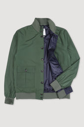 Packable Valstarino jacket in water repellent technical microfiber fabric. Green - Military green
