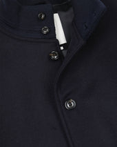 Valstarino jacket in virgin wool felt, lined. Blue - Navy