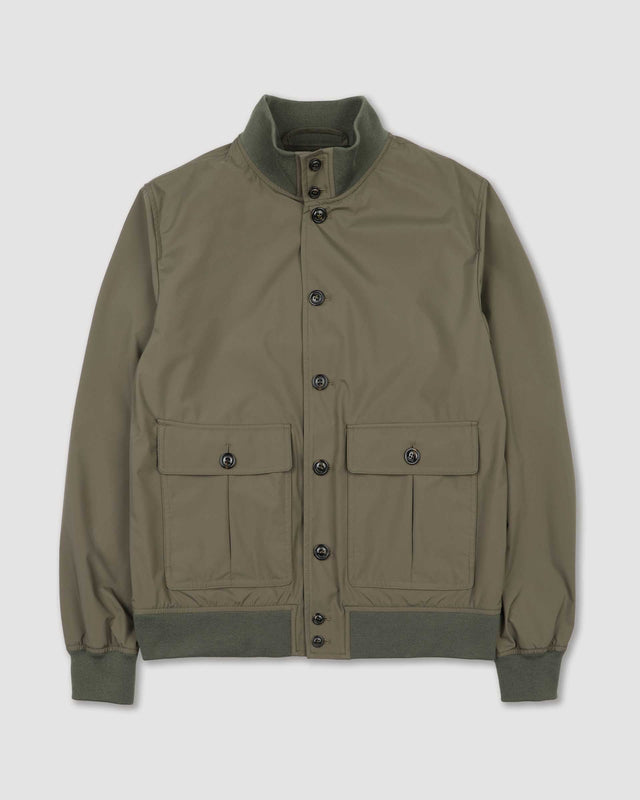 Packable Valstarino jacket in water-proof technical microfiber fabric. Green - Cappero