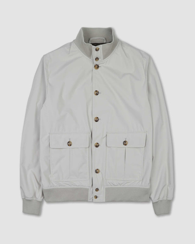 Packable Valstarino jacket in water-proof technical microfiber fabric. Cream - Canvas