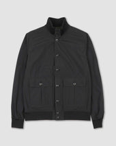 Packable Valstarino jacket in water-proof technical microfiber fabric - Black