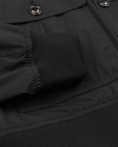 Packable Valstarino jacket in water-proof technical microfiber fabric - Black
