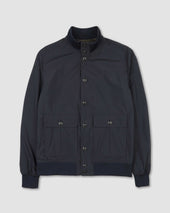 Packable Valstarino jacket in water-proof technical microfiber fabric - Navy