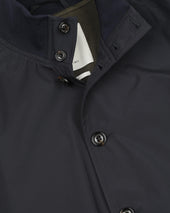 Packable Valstarino jacket in water-proof technical microfiber fabric - Navy