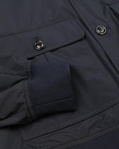 Packable Valstarino jacket in water-proof technical microfiber fabric - Navy