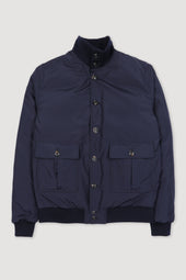 Goose down padded Valstarino jacket in microfiber fabric. Blue - Navy