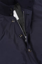 Goose down padded Valstarino jacket in microfiber fabric. Blue - Navy