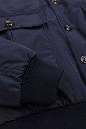 Goose down padded Valstarino jacket in microfiber fabric. Blue - Navy