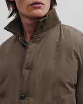 Goose down padded Valstarino jacket in water repellent technical fabric. Green - Ficus