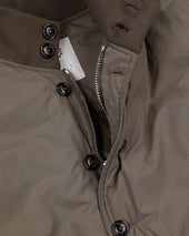 Goose down padded Valstarino jacket in water repellent technical fabric. Green - Ficus