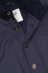 Padded Valstarino jacket in water repellent cotton blend fabric. Blue - Navy