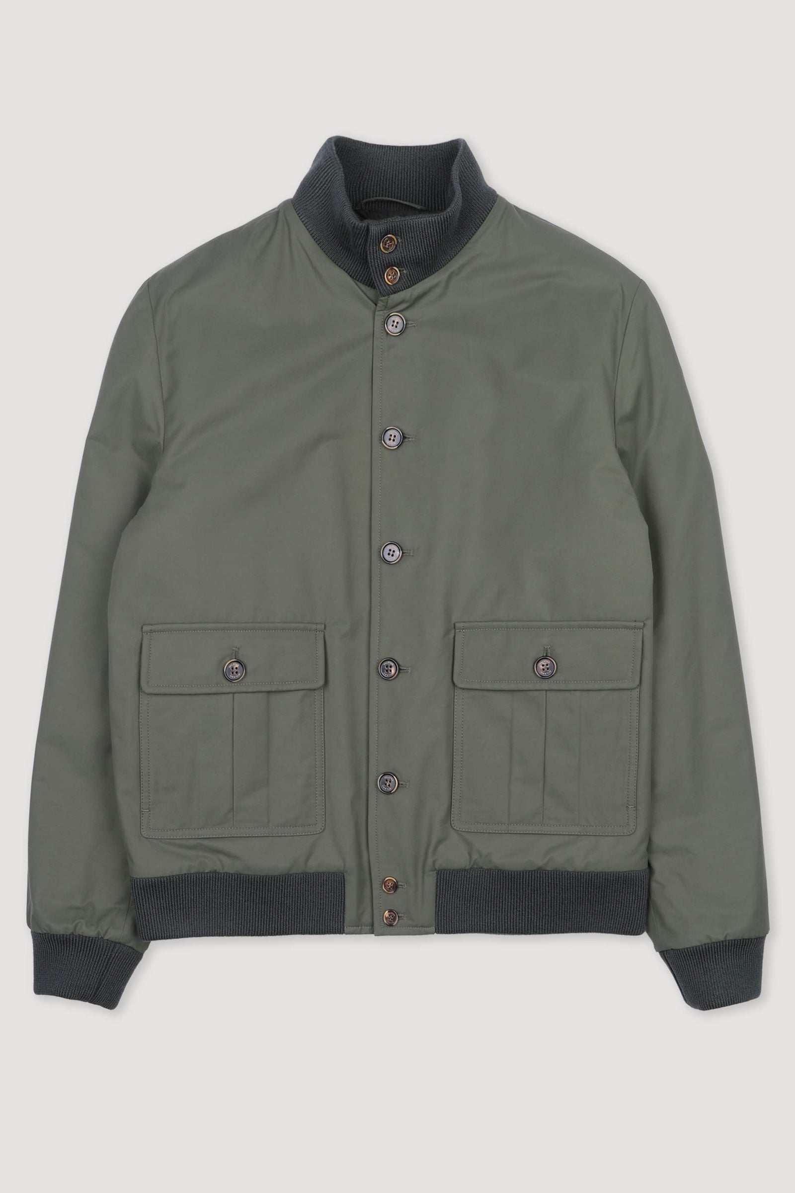 Padded Valstarino Jacket In Water Repellent Cotton Blend Fabric Green Frantoio