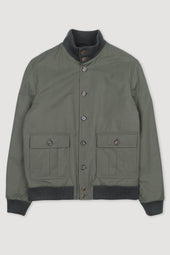 Padded Valstarino jacket in water repellent cotton blend fabric. Green - Frantoio