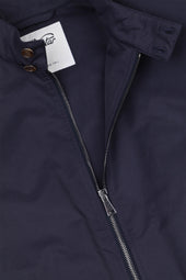 Padded zip jacket in a water repellent cotton-nylon blend fabric. Blue - Navy