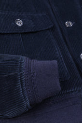 Valstarino jacket in cotton corduroy with light padding. Blue - Navy