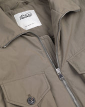 George padded field jacket in water repellent technical fabric. Green - Ficus