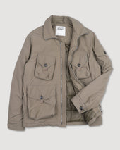 George padded field jacket in water repellent technical fabric. Green - Ficus