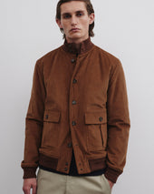 Padded Valstarino jacket in cotton corduroy. Brown - Sandal