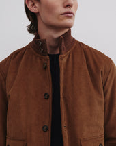 Padded Valstarino jacket in cotton corduroy. Brown - Sandal