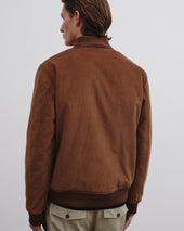 Padded Valstarino jacket in cotton corduroy. Brown - Sandal