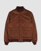 Padded Valstarino jacket in cotton corduroy. Brown - Sandal