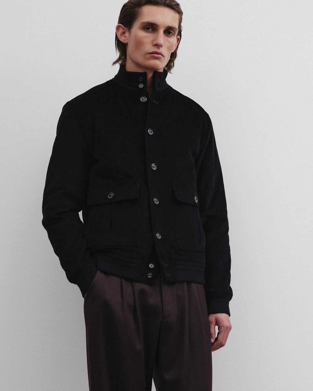 Padded Valstarino Jacket In Cotton Corduroy