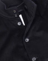 Padded Valstarino jacket in cotton corduroy. - Black