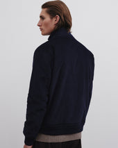 Padded Valstarino jacket in cotton corduroy. Blue - Navy