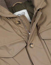 Loyal padded field jacket in waterproof technical microfiber. Beige - Avana