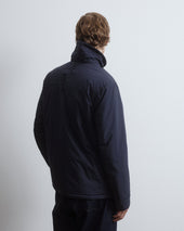 Loyal padded field jacket in waterproof technical microfiber. Blue - Navy