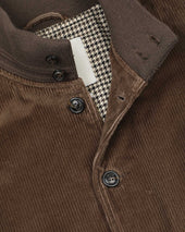 Padded Valstarino jacket in stretch cotton corduroy. Brown - Fungo