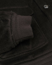 Padded Valstarino Jacket In Stretch Cotton Corduroy Ebano