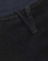 Padded Valstarino jacket in stretch cotton corduroy. Blue - Navy