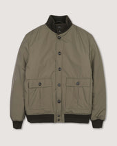 Padded Valstarino jacket in waterprooof microfiber fabric. Green - Cappero