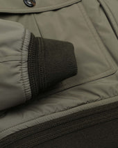 Padded Valstarino jacket in waterprooof microfiber fabric. Green - Cappero