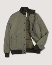 Padded Valstarino jacket in waterprooof microfiber fabric. Green - Cappero