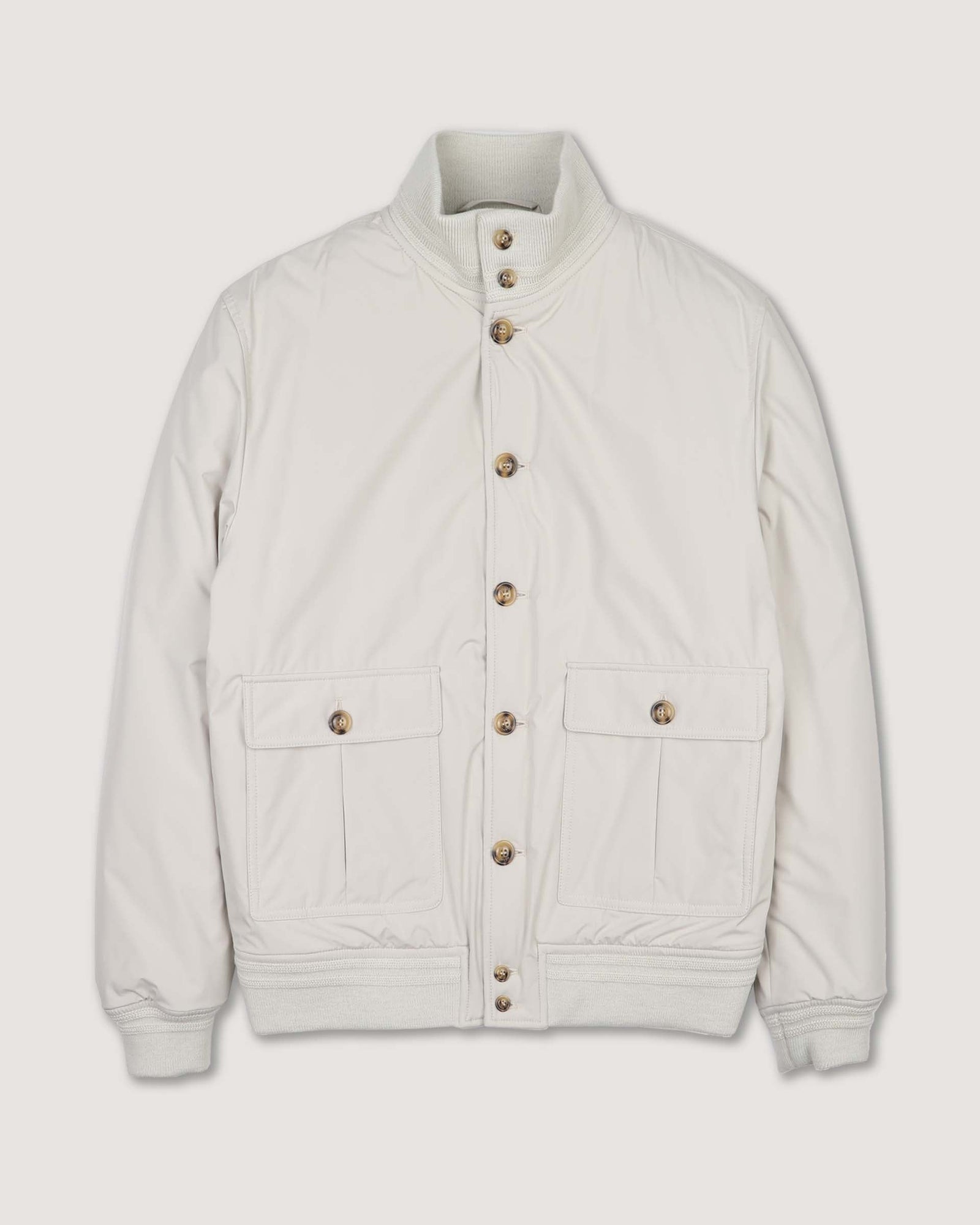 Padded Valstarino Jacket In Waterprooof Microfiber Fabric Cream Canvas