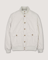 Padded Valstarino jacket in waterprooof microfiber fabric Cream - Canvas