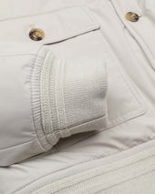 Padded Valstarino jacket in waterprooof microfiber fabric Cream - Canvas
