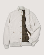 Padded Valstarino jacket in waterprooof microfiber fabric Cream - Canvas