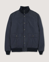 Padded Valstarino jacket in waterprooof microfiber fabric. Blue - Navy