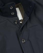 Padded Valstarino jacket in waterprooof microfiber fabric. Blue - Navy
