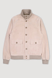 Lined Valstarino jacket in suede leather. Beige - Sable