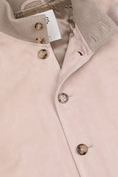 Lined Valstarino jacket in suede leather. Beige - Sable
