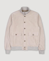 Lined Valstarino jacket in suede leather. Beige - Rafia