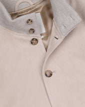 Lined Valstarino jacket in suede leather. Beige - Rafia