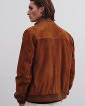 Lined Valstarino jacket in suede leather. Brown - Sandal