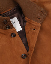 Lined Valstarino jacket in suede leather. Brown - Sandal