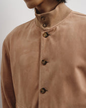 Unlined Valstarino jacket in suede leather. Beige - Biscotto