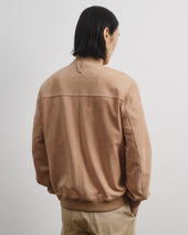 Unlined Valstarino jacket in suede leather. Beige - Biscotto